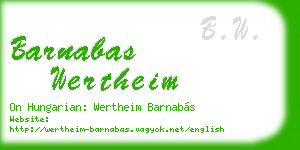 barnabas wertheim business card